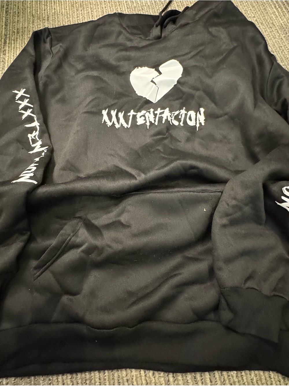 Black Graphic Hoodie